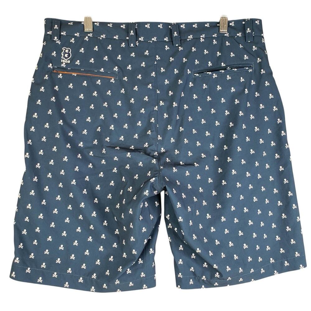 Peter Millar Crown Sport Shorts Golf Chino Flat Front Blue Men’s Size 36 Pockets - Picture 3 of 9